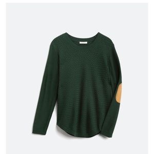 Dark Green Elbow Patch Sweater - Stitch Fix